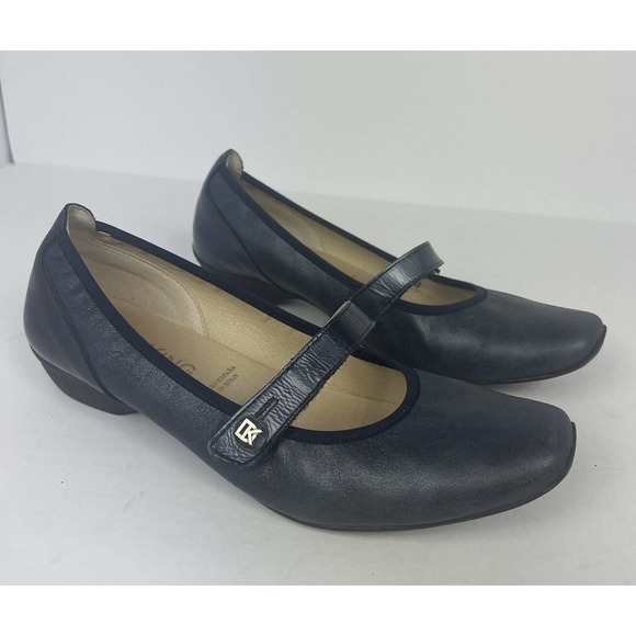 Dorking Shoes Dorking By Fluchos Shoes Womens 9 Leather Navy Blue Mary Jane Comfort Low Heel